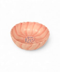 Blush Stoneware Flower Bowl