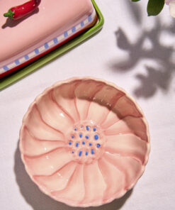 Alternative view of Blush Stoneware Flower Bowl