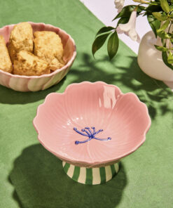 Alternative view of Blush Stoneware Stand Flower Bowl