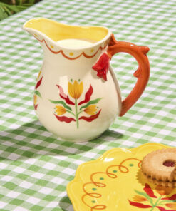 Alternative view of Retro Folk Stoneware Hand Painted Milk Jug