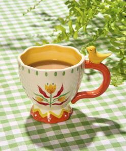 Alternative view of Retro Folk Stoneware Hand Painted Mug