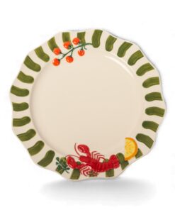 Seaview Stoneware Lobster Dinner Plate