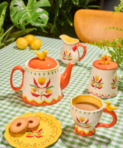 Alternative view of Retro Folk Stoneware Hand Painted Plate
