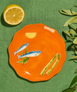 Alternative view of Seaview Stoneware Sardines Plate
