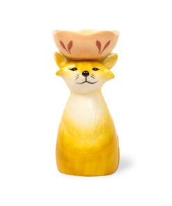 Retro Folk Stoneware Foxy Vase