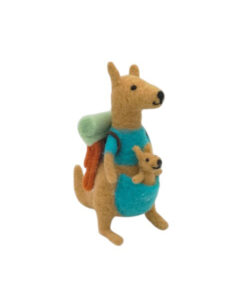 Felt Ornament Kangaroo With Baby