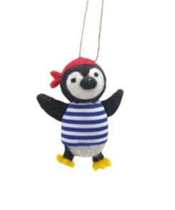 Felt Ornament Pirate Penguin