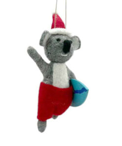 Felt Ornament Santa Koala Surfer