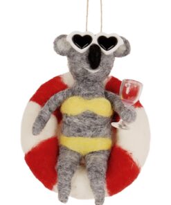 Felt Ornament Wine & Chill Koala
