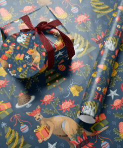 Alternative view of Christmas Flat Wrapping Paper - Christmas Creatures (Pack of 6)
