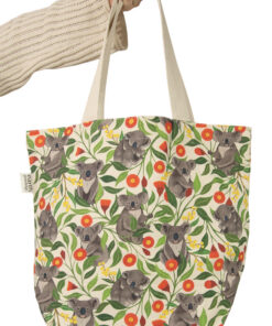 Tote Bag With Pocket - Australian Koalas