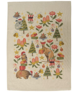 Alternative view of Organic Cotton Tea Towel - Christmas Creatures
