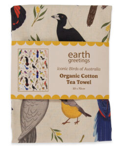 Organic Cotton Tea Towel - Iconic Birds of Australia
