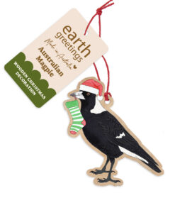 Wooden Christmas Decoration (Pack of 6) - Australian Magpie