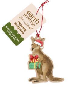 Wooden Christmas Decoration (Pack of 6) - Hopping Kangaroo