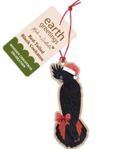 Wooden Christmas Decoration (Pack of 6) - Red-Tailed Black Cockatoo