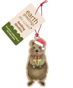 Wooden Christmas Decoration (Pack of 6) - Smiling Quokka