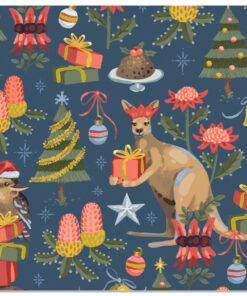Christmas Folded Wrapping Paper - Christmas Creatures (Pack of 6)