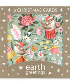 Boxed Christmas Cards (Square) - Festive Wrens